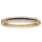 Bracelet Bracelet Jonc Ouvrant Or Jaune 18k – Saphirs Calibrés 1.0 ct et Diamants 2.50 cts – Années 1990 58 Facettes FB10815