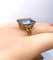 Bague en or jaune 18 carats et aigue marine