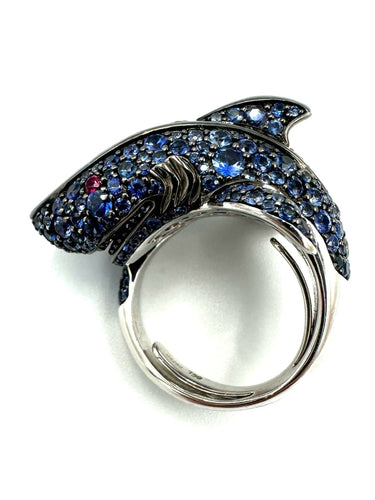 Bague 51 HENRI J. SILLAM Bague 2 ors, saphirs et rubis 58 Facettes