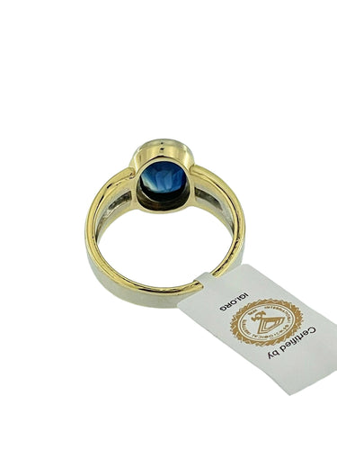 Bague 55 Bague 2 ors saphir et diamants 58 Facettes