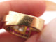 Bague 50 bague tank art deco sertie diamants 1.1ct rubis t50 en or jaune platine 8gr 58 Facettes 269295