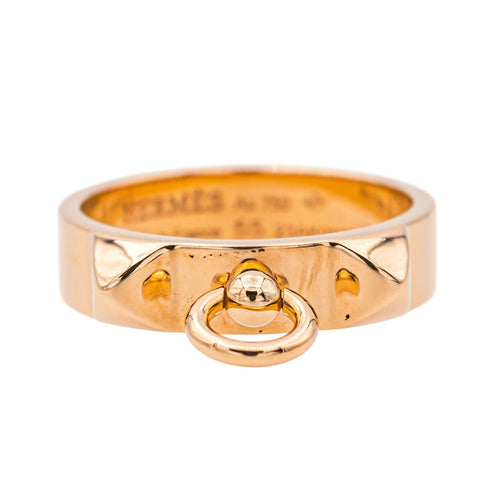 Collier 55 Hermès Bague Collier de chien Or rose 58 Facettes 4166998RV