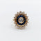 Bague 54 Bague marguerite art déco or jaune, diamants et saphir calibrés 58 Facettes A05533