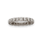 Bague 55 Alliance en or gris avec diamants H-VS - Sertie griffes 58 Facettes