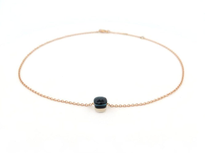 Collier collier POMELLATO nudo petit pendentif or rose 18k & topaze 58 Facettes 266329