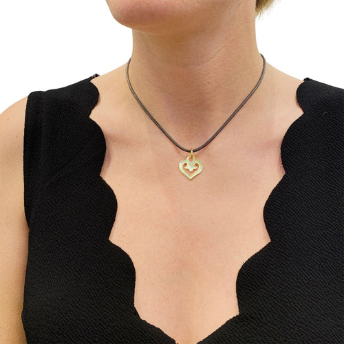 Pendentif Pendentif O.J.Perrin, "Coeur Légendes", or jaune. 58 Facettes 34320