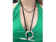 Collier collier HERMES sautoir skipper tgm 80cm argent massif 925 59gr & cordon 58 Facettes 267728