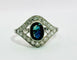 Bague 58 Bague en platine avec saphir et diamants 58 Facettes 50297