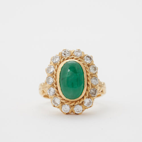 Bague 54 Bague émeraude et diamants 58 Facettes
