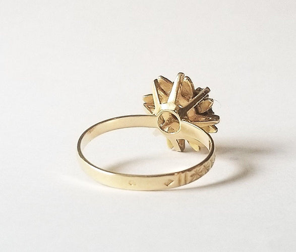 Bague 59 Bague or jaune 18k et diamants 58 Facettes