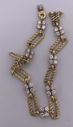 Bracelet Bracelet Or 18 Kt et Diamants 58 Facettes