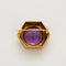 Broche Broche or jaune améthyste 15 carats 58 Facettes LP619/15