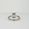 Bague 57 Bague en or blanc 18 carats avec aigue-marine taille émeraude 58 Facettes 2410024