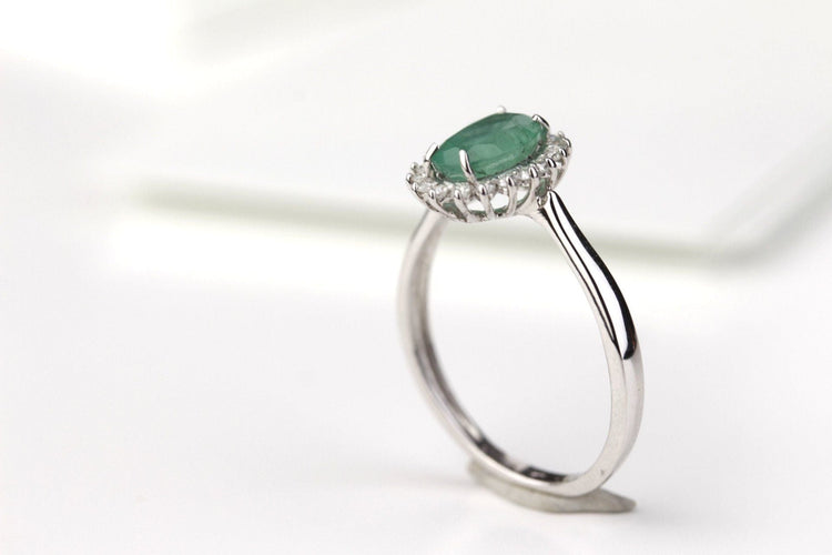 Bague 55 Bague Marguerite Emeraude 58 Facettes