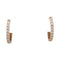 Boucles d'oreilles Paire de petites créoles en or rose, diamants. 58 Facettes 34289