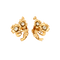 Boucles d'oreilles Boucles d'oreilles fleurs, or jaune et diamants 58 Facettes GU76