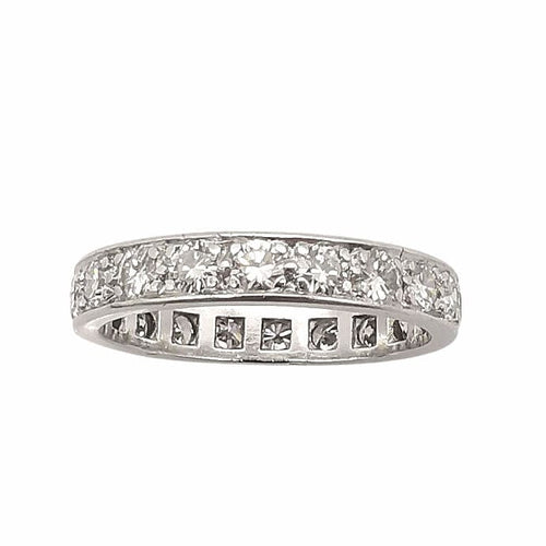 Bague 57 Alliances américaine platine & diamants 58 Facettes