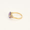 Bague 56.5 Bague en or jaune, améthyste, saphirs rose 58 Facettes CLA0433