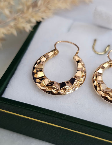 Boucles d'oreilles Créoles or rose 58 Facettes 666