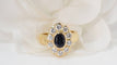 Bague saphir ovale et diamants