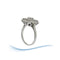 Bague Bague Vintage carrée - Diamants 0,44 carat - Or gris 18 K et platine 58 Facettes AA 1697