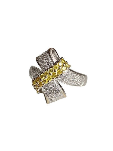 Bague 51 Bague nœud, en or 18k et diamants 58 Facettes