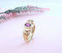 Bague 59.5 Bague Améthyste et Citrine Or Jaune 18 K 58 Facettes AA 1660