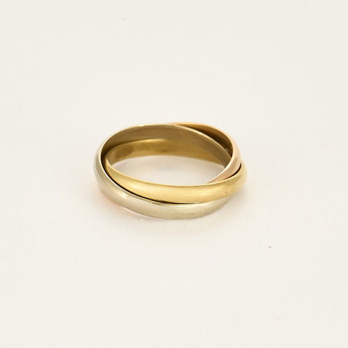 Bague 52 BAGUE CARTIER "TRINITY" TROIS ORS 58 Facettes