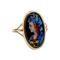 Bague 55 Bague Art nouveau Limoges plaque émaillée profil féminin en or 18k 58 Facettes A06418
