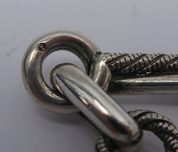 Collier collier sautoir HERMES de percin chaine cordage marin en argent 58 Facettes 267985