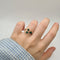 Bague 53 Bague "toi et moi" or jaune 18 carats sertie de 3 émeraudes 58 Facettes