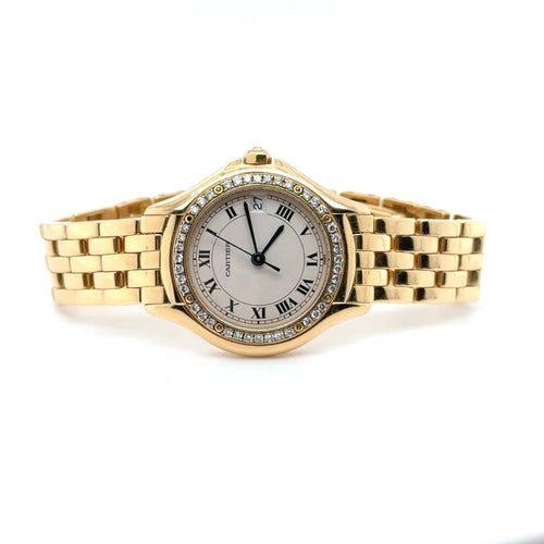 Montre Cartier - Montre « Cougar » - Or Jaune et Diamants 58 Facettes 1.0000554/1