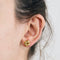 Boucles d'oreilles Puces d Oreille Or Boule Torsadée 58 Facettes