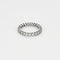 Bague 53 Alliance or blanc et diamants 58 Facettes ROM1135