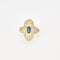 Bague Bague vintage or jaune et blancs, saphir, diamants 58 Facettes