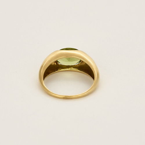 Bague 53,5 Bague jonc en or jaune et péridot 58 Facettes VEN0058