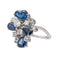 Bague 49 Bague Cocktail Or blanc Diamant, Saphir 58 Facettes 3263781CN