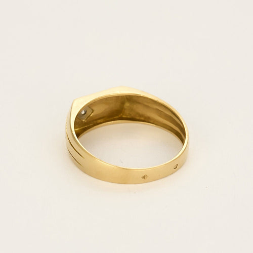 Bague 60 Bague chevalière en or jaune et diamants 58 Facettes ENG10970X2