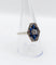Bague 59.5 Bague marquise art deco or blanc 18k diamant et sapphires calibrés (circa 1930) 58 Facettes A05092