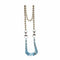 Collier Sautoir en perles et topazes bleues naturelles 58 Facettes CO50851