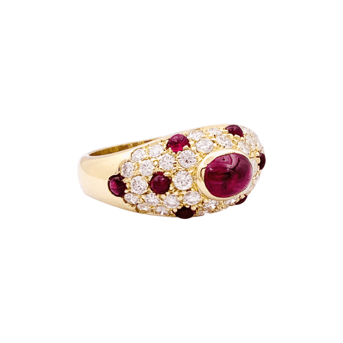 Bague 52 Bague Cartier, "Corinthe", or jaune, rubis, diamants. 58 Facettes 34409