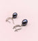 Boucles d'oreilles Boucles d'oreilles en or blanc diamants et perles grises 58 Facettes