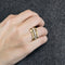 Bague 56 Anneaux ou double bague en or jaune 18K pour encercler une alliance 58 Facettes