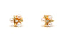 Boucles d'oreilles Boucles d'oreilles contemporaines or jaune serties de perles et de diamants 58 Facettes B761