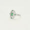 Bague 53 Bague style Art Déco émeraudes diamants 58 Facettes