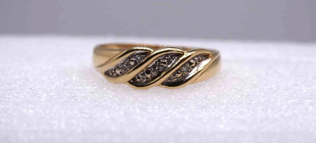 Bague Bague or et Diamants 58 Facettes 12975