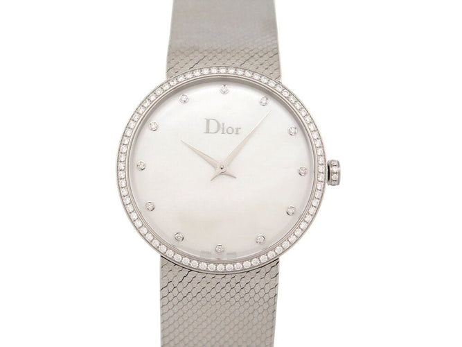 Montre montre la d de DIOR satine cd043115 36mm acier diamants quartz 58 Facettes 266097