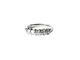 Bague 53 Demi alliance or blanc, diamants baguettes 58 Facettes