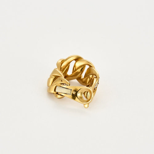 Boucles d'oreilles CARTIER x GEORGES LENFANT - BERGAME - Parure en or jaune et diamants 58 Facettes 58FC14