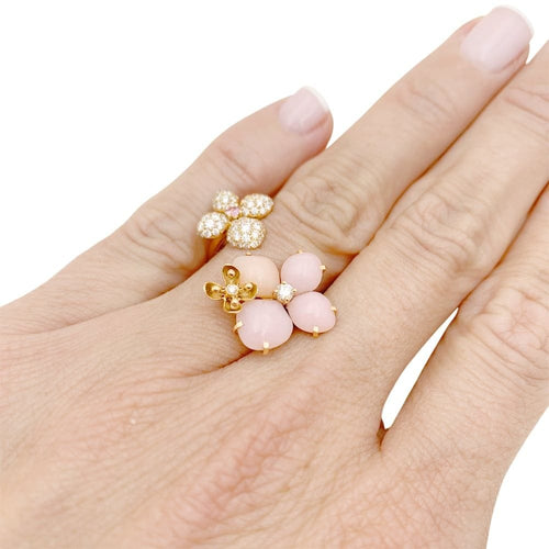 Bague 49 Bague Chaumet, « Hortensia Aube rosée », or rose, diamants, saphir rose et opales roses. 58 Facettes 34900